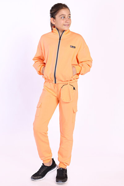 Toontoy Girl's Wallet Detailed Tracksuit Set