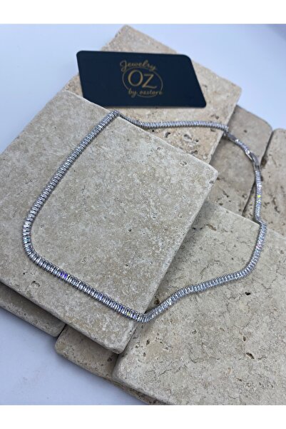 Byoz store قلادة من أحجار المياه ذات اللون الفضي