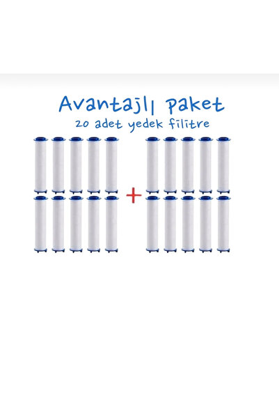 TRUVA 20 Adet Yedek Duş filtresi (Kireç Önleyici Özellikli)