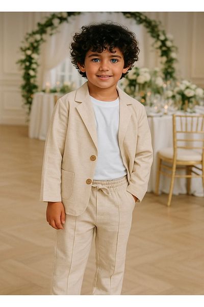 Çelix Kids Jacketed Sports Loose 3-Piece Suit/Suit/Groom Suit/Special Occasion Suit/Wedding/Birthday/Premium