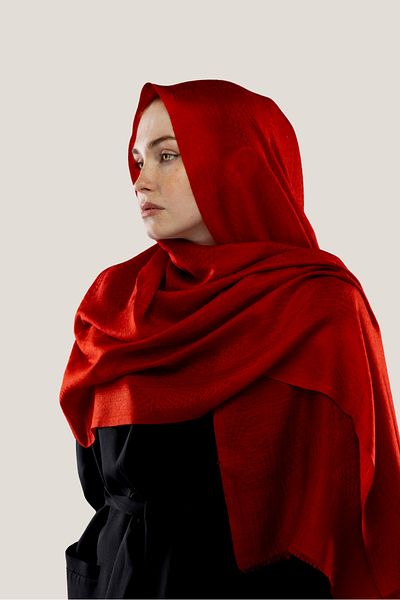 Kaşmir Aftab Red Cashmere Shawl