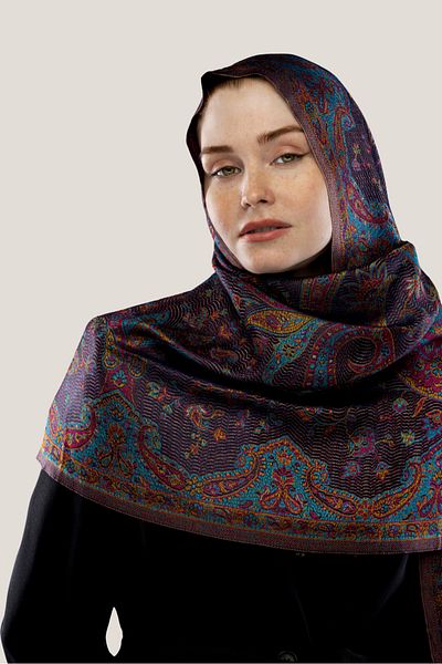 İpek Notte Purple Silk Shawl