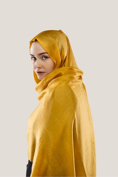Kaşmir Sina Mustard Cashmere Shawl