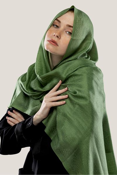 Kaşmir Negi̇n Green Cashmere Shawl