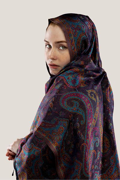 İpek Notte Purple Silk Shawl