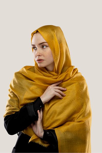Kaşmir Sina Mustard Cashmere Shawl
