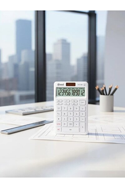 Need ND-30B Pastel Beyaz Hesap Makinesi 12 Haneli