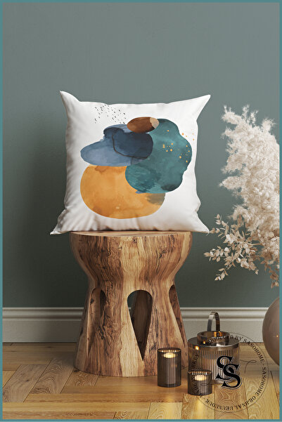 SasoHome Простий сучасний чохол для подушки з цифровим принтом у вигляді кольорових хмар, 4 штуки