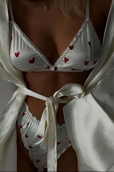 Madame Mercy Red Heart Detail Underwear Set (Secret Shipping)