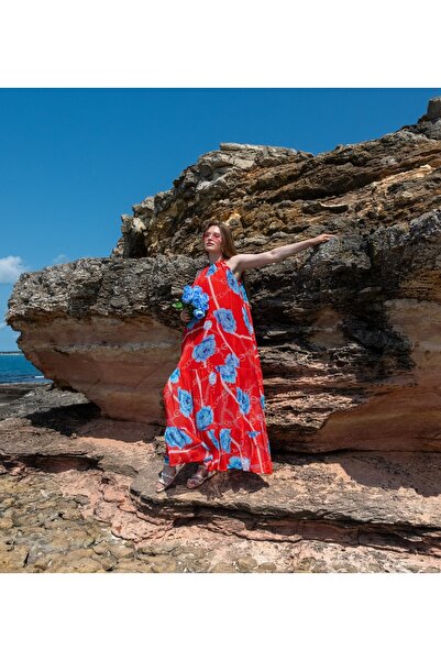 S&A Collectionn Γυναικείο φόρεμα με φαρδιά φαρδιά φαρδιά φαρδιά φλοράλ μακρύ ...