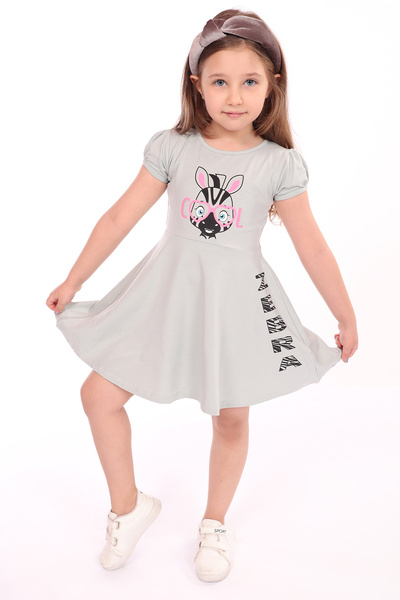 Toontoy Φόρεμα για κορίτσια με λαιμόκοψη Zebra με τύπωμα