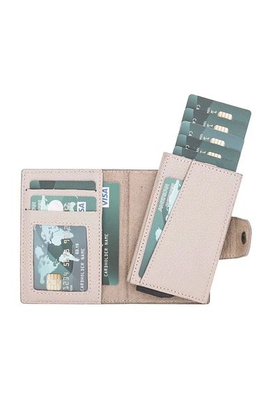 Silahlı Tower Mondello Magic Leather Card Holder Erc3 Beige