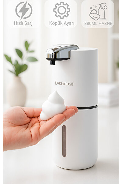 Evo House Otomatik Sensörlü Köpük Sıvı Sabunluk - Şarjlı- Duvara Monte - P12 ...