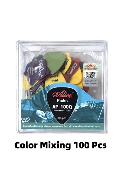 Choice Color Mixing 100 Pcs Alice Guitar Pick Mixed Abs Premium Matte Anti-skid Guitar Pick 24/50/100 Piece