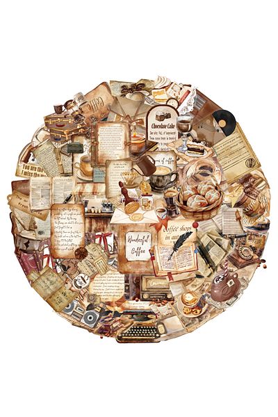 Choice 50pcs 50/100pcs Creative Retro Cafe Ins Style Stickers Decorative Luggage Laptop Phone Cases Diy Per