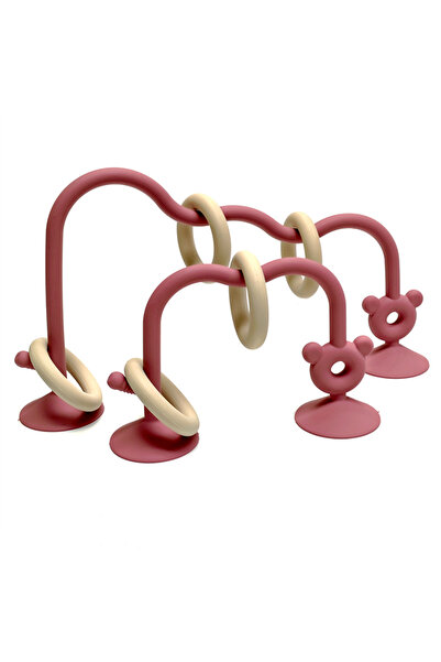 Choice Wine red Baby puzzle winding beads toys silicone grinding visual toys for children can gnaw early ed