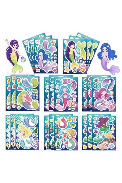 Choice 8pcs 8/16pcs Creative Mermaid Sticker Diy Notebook Handbook Sticker Material Sticker