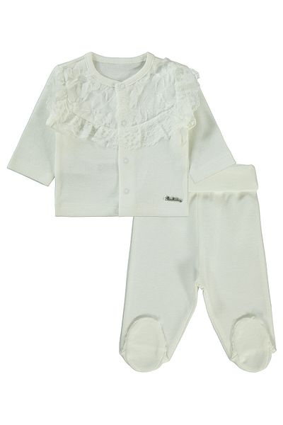 Pierre Cardin Baby Girl Pajama Set Ecru