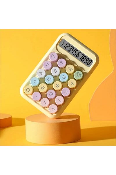 Choice Yellow 1 Calculator With Large Button Click Sound, Desktop Calculator With Numeric Buttons, Calculat