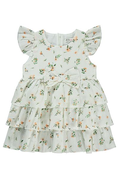 Civil Girls Girl's Dress White-Salmon for 2-5 Years