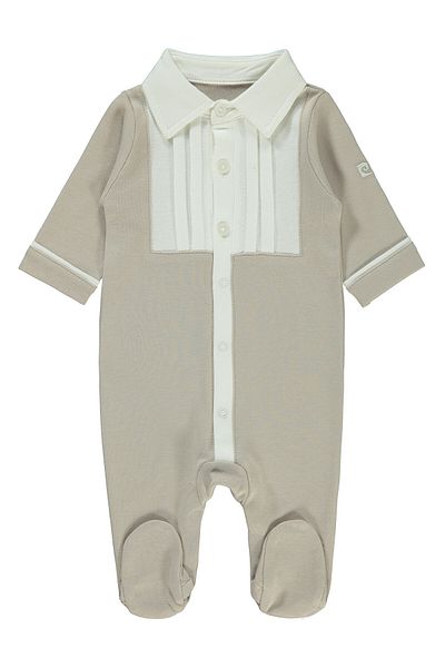 Pierre Cardin 0-3 Months Baby Girl Rompers Beige Colored Booties