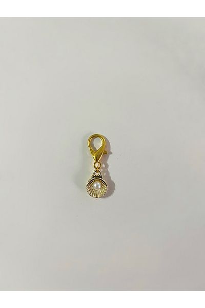 Poshy Atelier حقيبة محفظة للهاتف على شكل حذاء من Sea Shell Pearl، ملحقات زينة لحزام المفاتيح