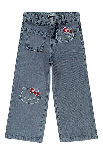 Hello Kitty 6-9 Years Old Girl's Blue Pants