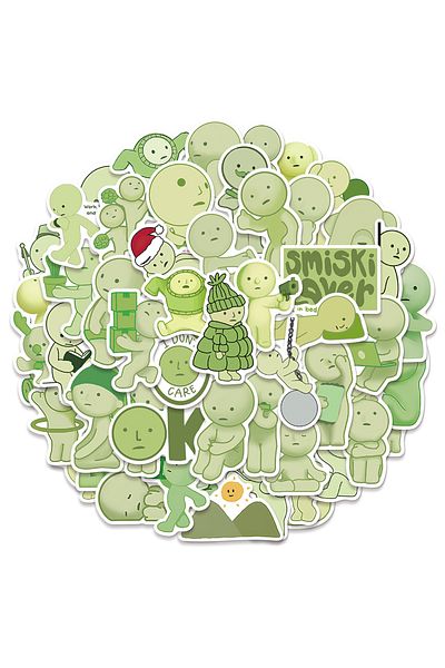 Choice 54pcs 54/108/162pcs Cute Smiski Stickers Smiski Hippers Diy Stickers Scrapbooking Phone Luggage Skat