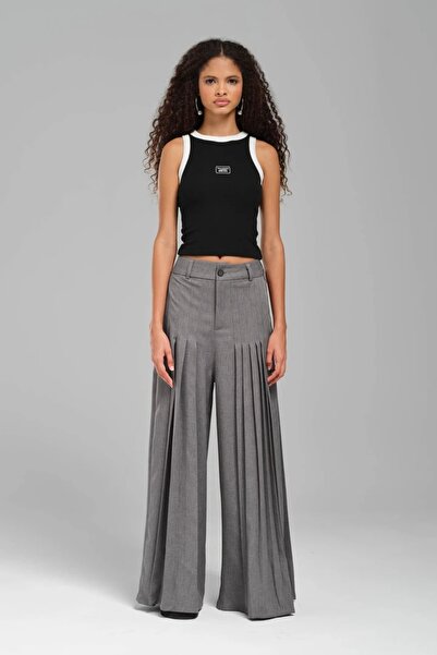 tw3 Women's Front and Back Pleated Design Pants