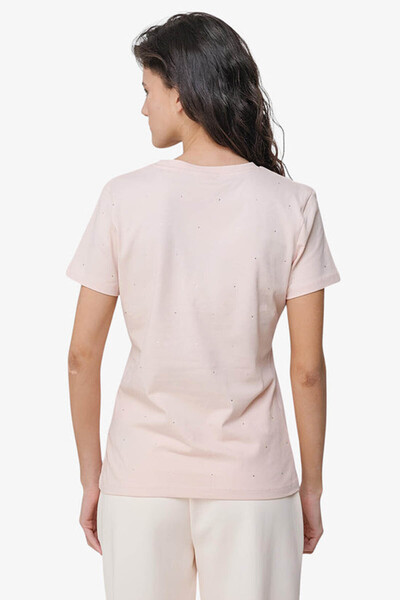 Guess Γυναικείο μπλουζάκι Rhinestones SS - Ροζ