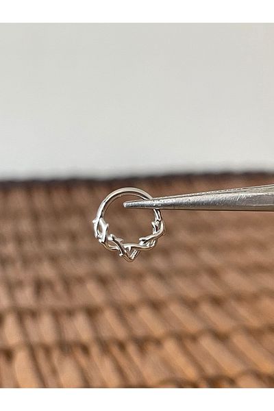 Rupen Kraft 316 L Surgical Steel Creeper Model Interlock Ring Piercing 8 mm X 1.2 mm