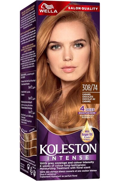 Wella كوليستون إنتنس - لون شعر يدوم طويلاً ونابض بالحياة - 308/74 شوكولاتة كر...