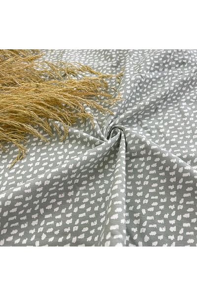 Kaf Kumaş Printed Cotton Combed Single Jersey Fabric |   White Dots