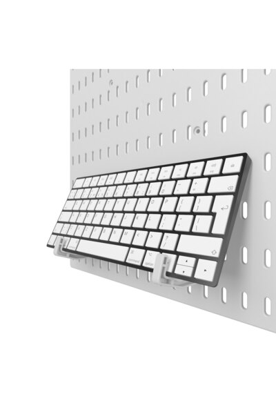 SMİLESEPET ÇOK AMAÇLI ORGANİZATÖR PANO KLAVYE TUTUCU TAKIM - Beyaz