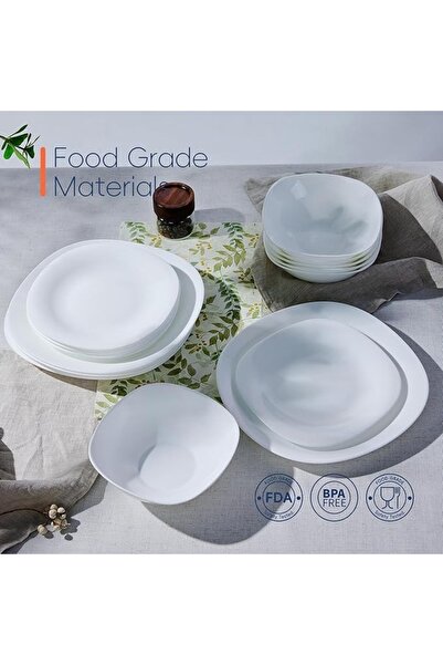 Chefline Opal Dinner Set Nm12bt 12pcs Elegant, Durable & Lightweight Tableware For Everyday Dining