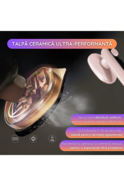 OEM VERTICAL IRON, ceramic soleplate, anti-drip function, anti-scale system, beige