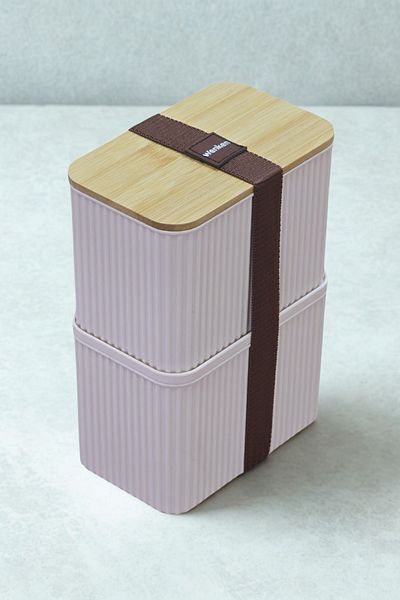 Piev Practical Zebra Double Bamboo Lid Storage Nutrition Container No 3