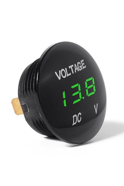 Choice Green Light Allsome 1pc Universal Digital Display Voltmeter Waterproof Voltage Meter Led For Dc 12v-