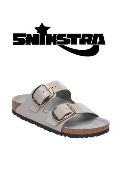 Birkenstock Arizona Big Buckle Nl High Shine Natural Leather - Snikstra