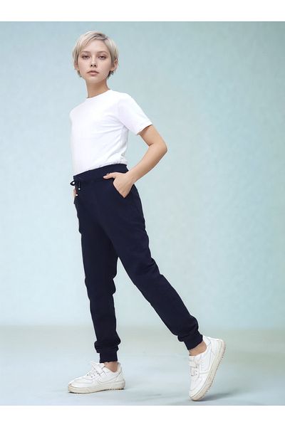 Joui Co Girls' School Pants with Elastic Waist and Legs