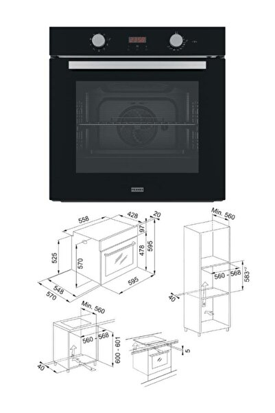 Franke Siyah Ankastre Set (FHNG 4G TC BK C OCAK/FSL 86 H FIRIN/FPJ 615 V BK SS DAVLUMBAZ)
