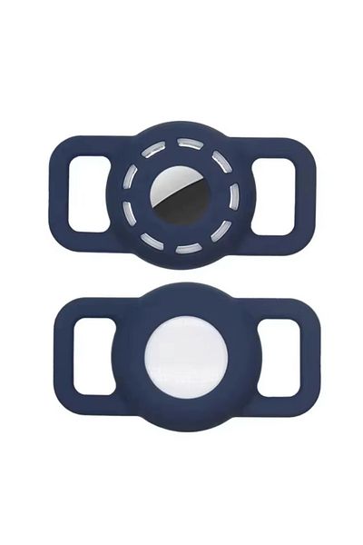 REDz Accessories Airtag Holder, Attaches to Collar or Backpack, Silicone, Blue