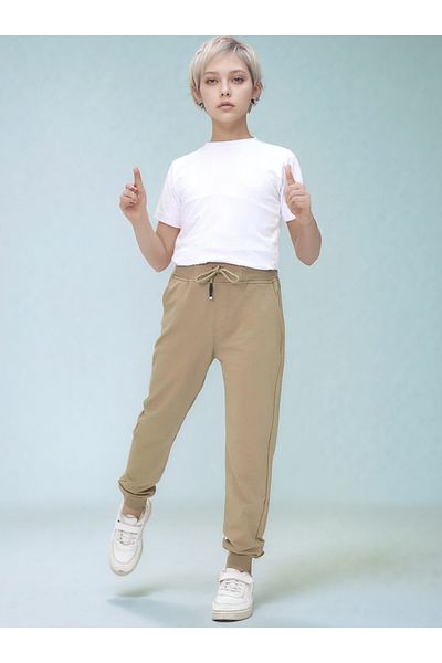 Joui Co Girls' School Pants with Elastic Waist and Legs