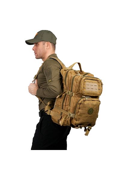 Wolftrap Tactical Laser Cut 45 Liter Desert Beige Backpack, Tactical Bag
