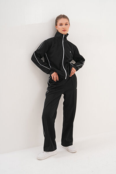 Basics&More Γυναικείο σετ αθλητικής φόρμας με μαύρο φερμουάρ – Άνετο και κομψ...