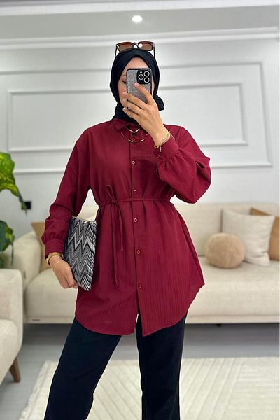 HİFADEN Γυναικείο πουκάμισο Hijab Monaco με λεπτομέρεια με μπαλόνι
