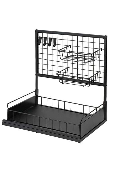 Quasar & Co. Universal Shelf, Tiered, 3 Compartments, 36.5x27x37.5 Cm, Metal, Black