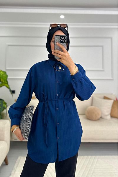 HİFADEN Γυναικείο πουκάμισο Hijab Monaco με λεπτομέρεια με μπαλόνι