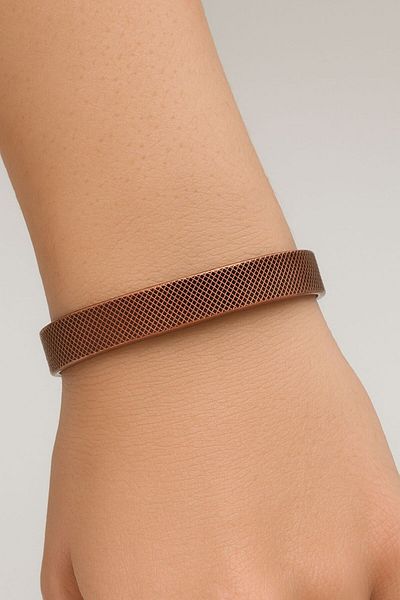 ANTEPSEPETİ Copper Square Motif Bracelet (6mm)
