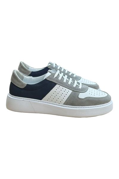 Greyybull Shoes λευκά navy δερμάτινα ανδρικά αθλητικά παπούτσια-καλοκαιρινά αθλητικά παπούτσια